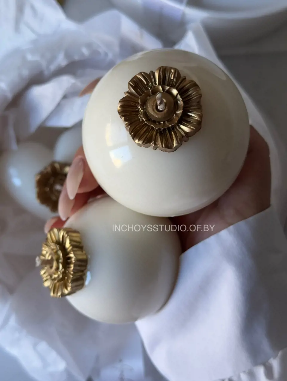 Подарочный набор винтажных керамических свечей 3 шт — изображение 3