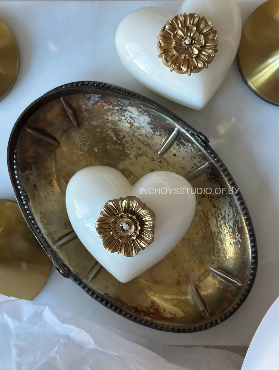 Подарочный набор керамических свечей Ceramic vintage 3 шт — изображение 5